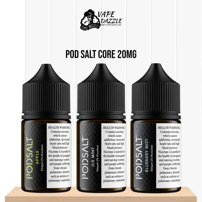 Pod Salt Core 20mg British Made Nicotine Salt E-Liquid in UAE