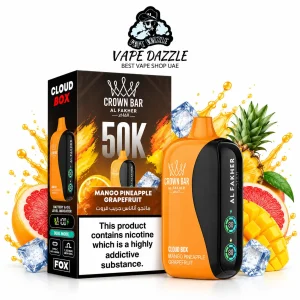 Crown Bar Al Fakher 50000 Puffs Cloud Box Disposable Vape 6mg in UAE